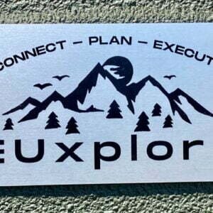 EUxplore overlanding travel adventure emblem